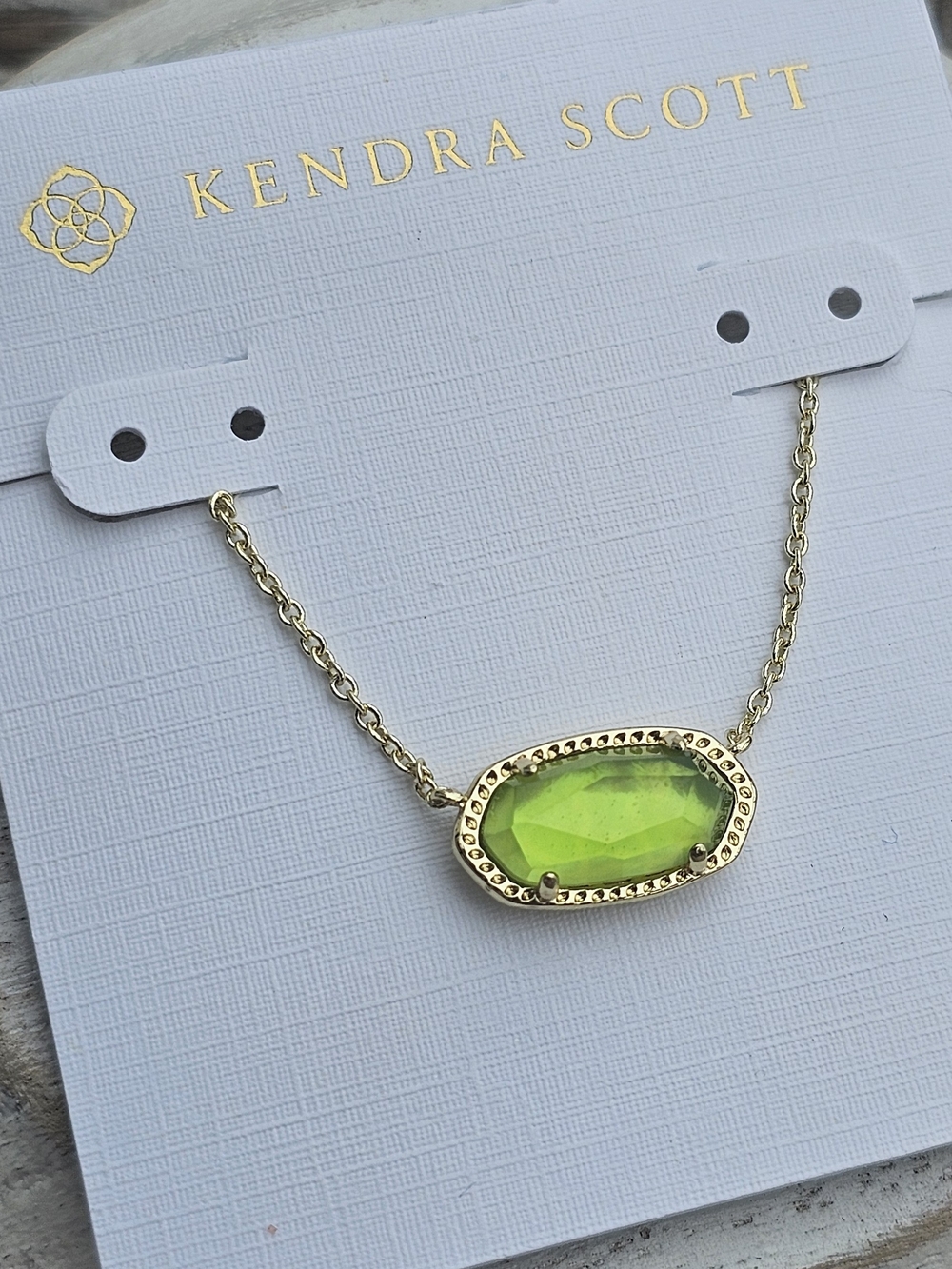 Kendra Scott Elisa Necklace In Peridot